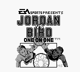 Jordan vs Bird One on One title screen for GameBoy